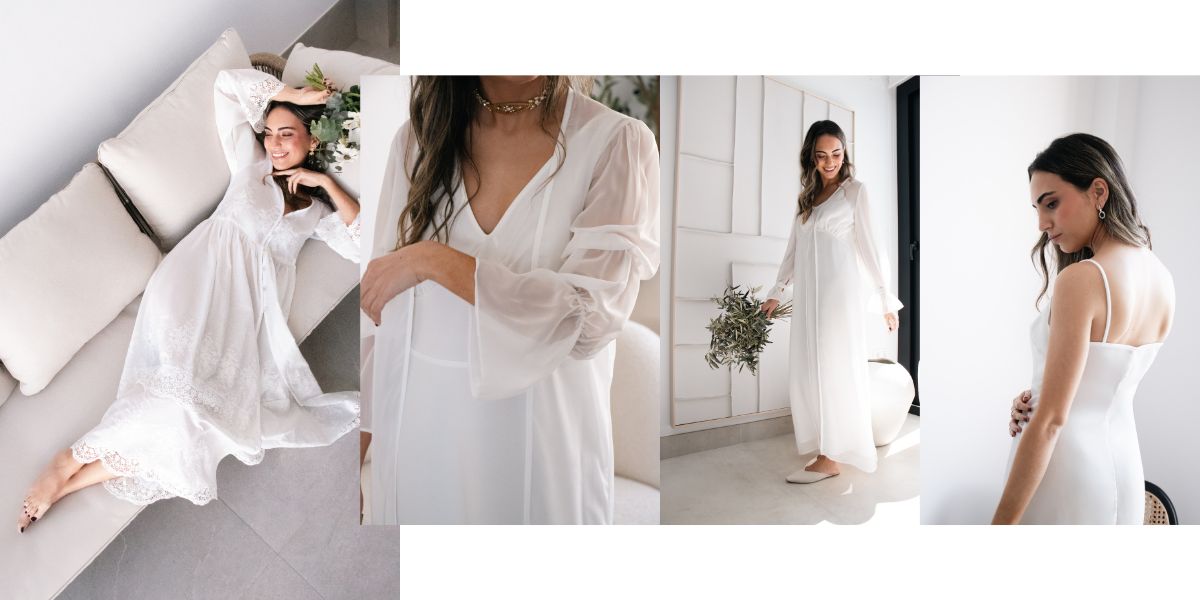 Camisón y Bata de novia
