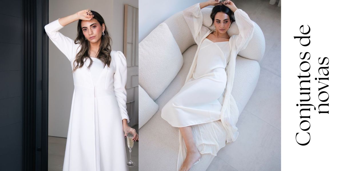 Conjunto bata y camisón novia
